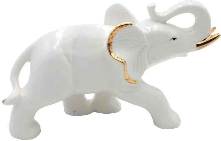 Porcelianinė statulėlė Dramblys, h 10 cm