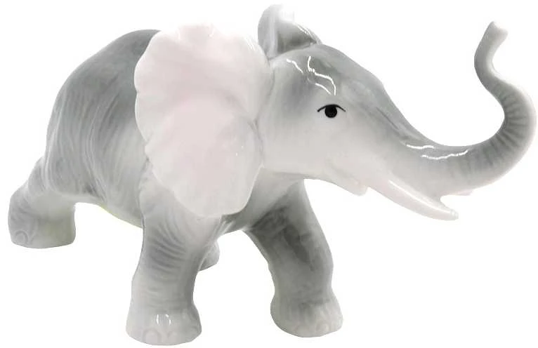 Porcelianinė statulėlė Dramblys, h 14 cm