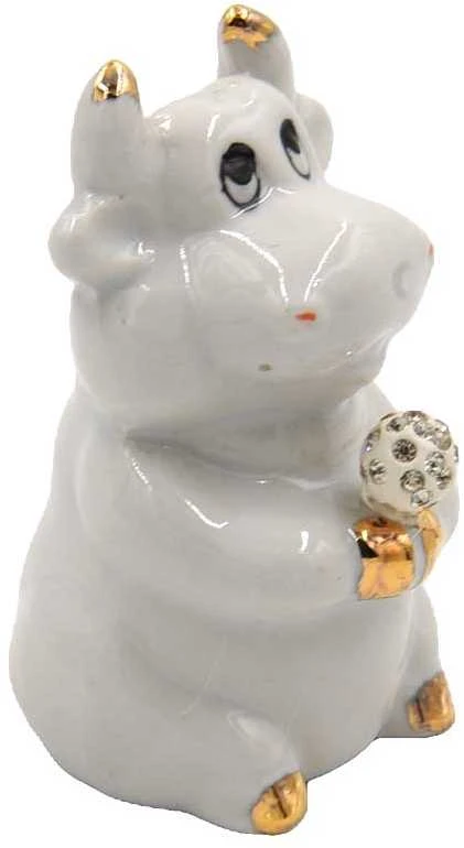 Porcelianinė statulėlė Jautis, 7 cm