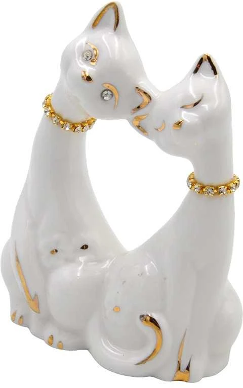 Porcelianinė statulėlė katinai, 11,5 cm