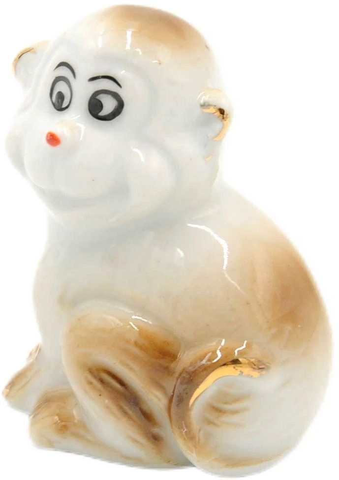 Porceliano statulėlė Beždžionė, 4,5 cm - 2