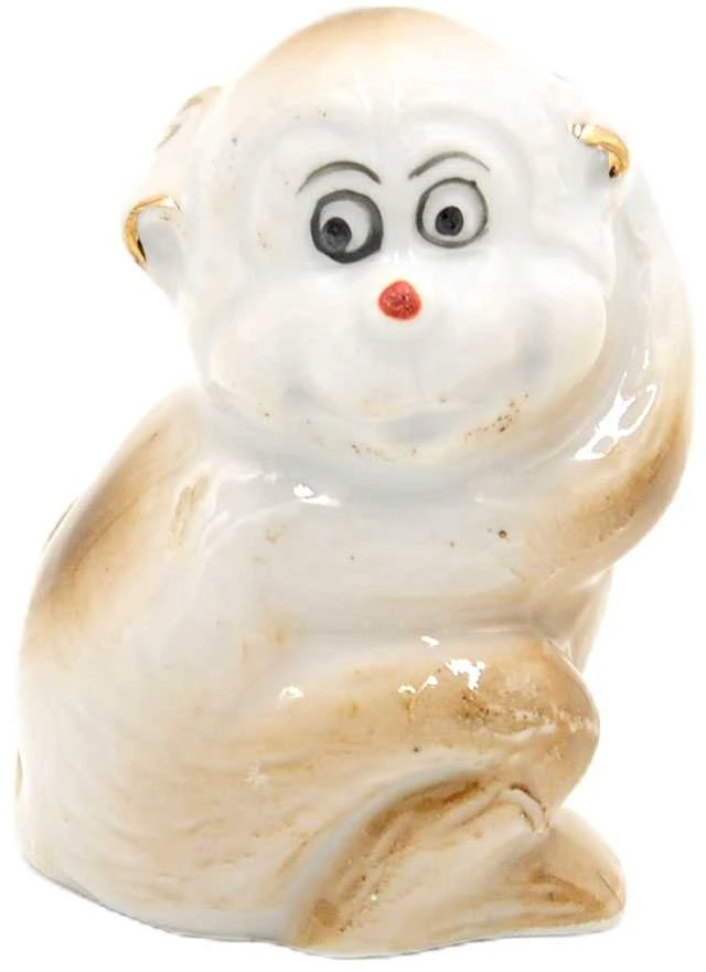 Porceliano statulėlė Beždžionė, 4,5 cm - 2