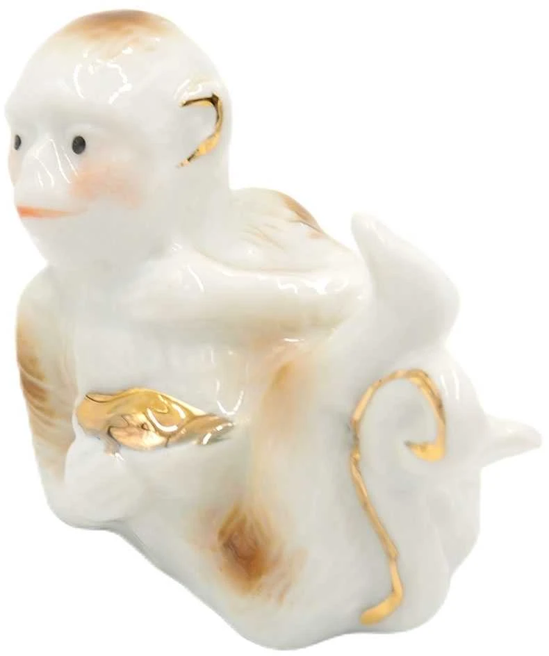 Porceliano statulėlė Beždžionė, 6,5 cm