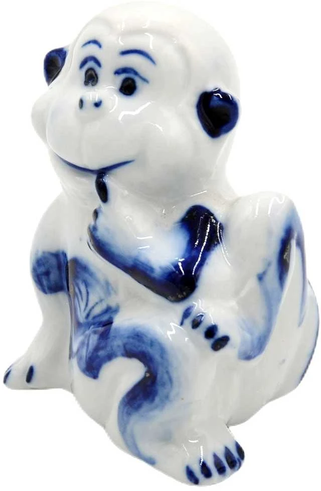 Porceliano statulėlė Beždžionė, 6,5 cm
