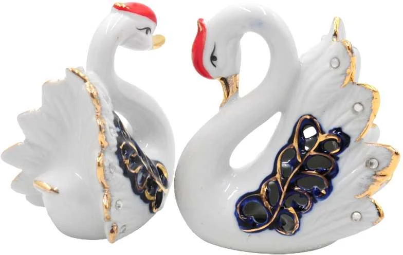 Porceliano statulėlės Gulbės, 10,5 cm