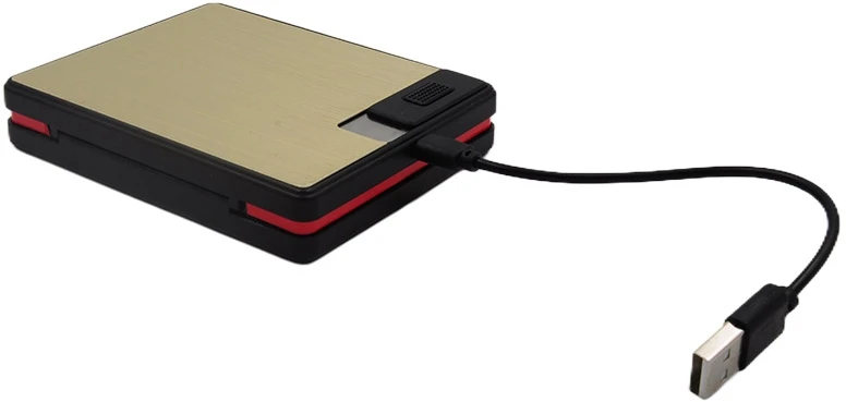 Portsigaras su žiebtuvėliu, įkraunamas USB - Pilka