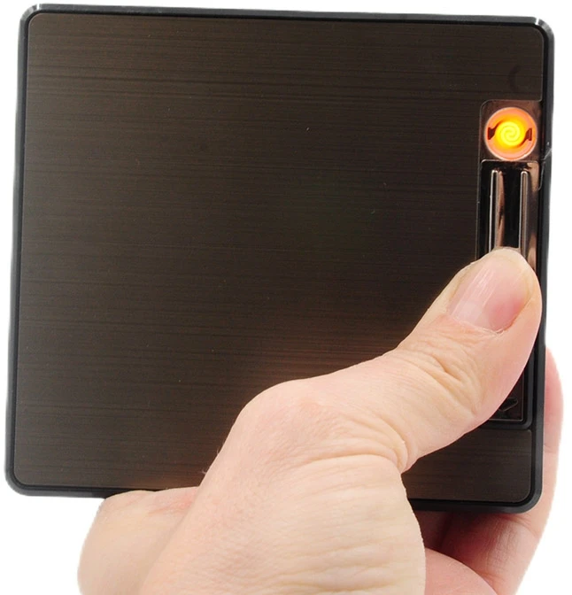 Portsigaras su žiebtuvėliu, įkraunamas USB - Rusvai gelsva
