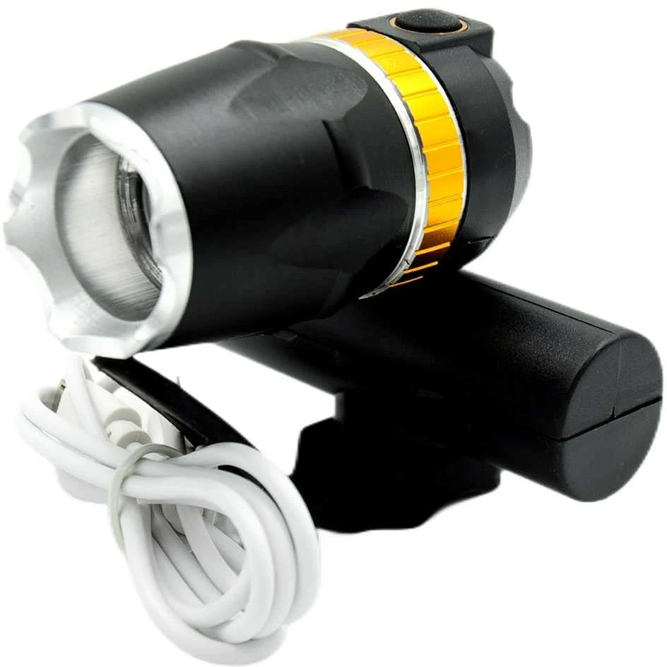 Priekinis žibintas dviračiui su USB jungtimi
