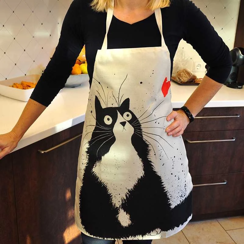 Prijuostė su katino piešiniu - 1