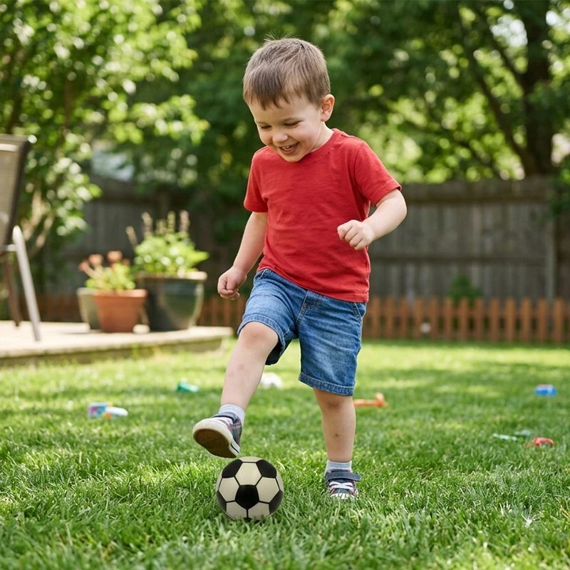 Pripučiamas guminis futbolo kamuolys, 15 cm