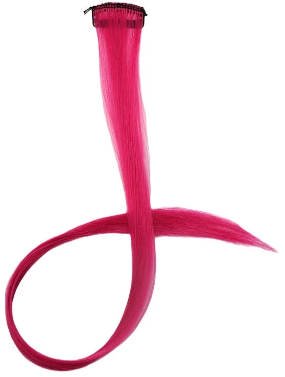 Prisegamos sintetinių plaukų sruogelės, 50 cm - Geltona