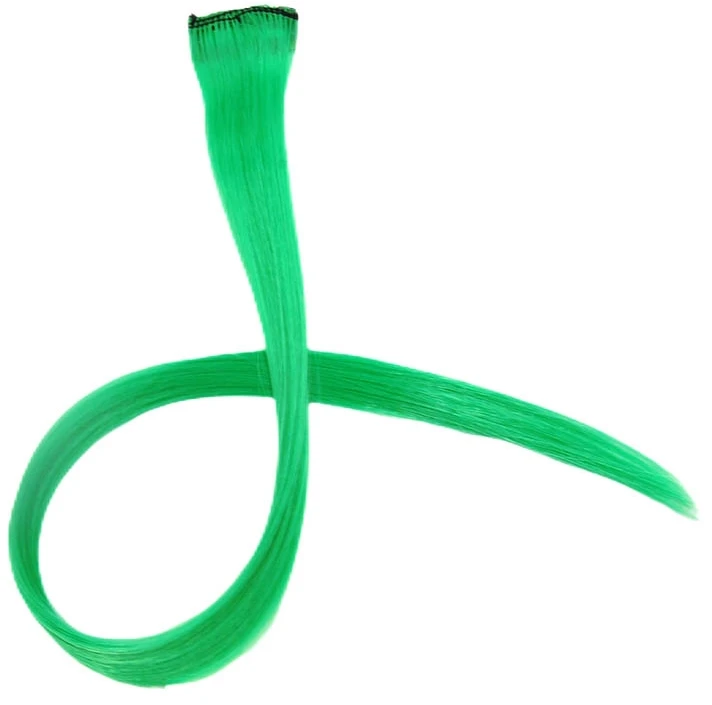Prisegamos sintetinių plaukų sruogelės, 50 cm - Geltona