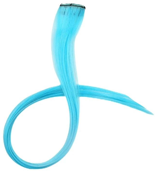 Prisegamos sintetinių plaukų sruogelės, 50 cm - Geltona