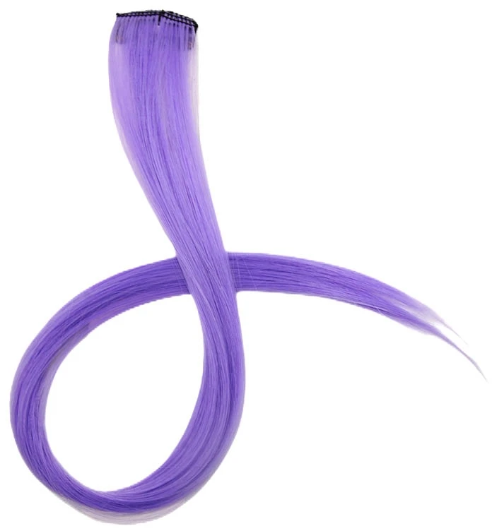Prisegamos sintetinių plaukų sruogelės, 50 cm - Geltona