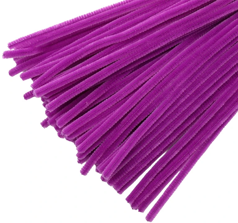 Pūkuotos violetinės vielutės, 100 vnt.