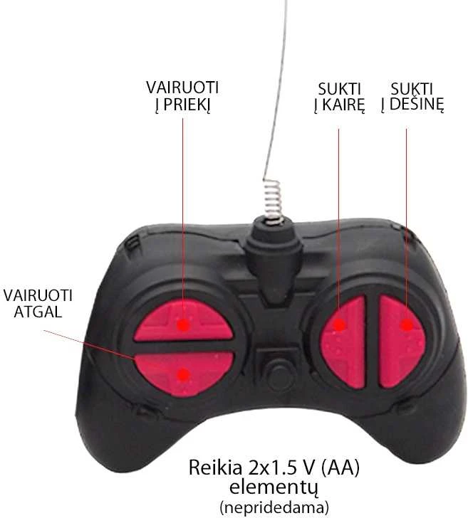 Radijo bangomis valdomas visureigis, 14x8,5x8 cm - Juoda