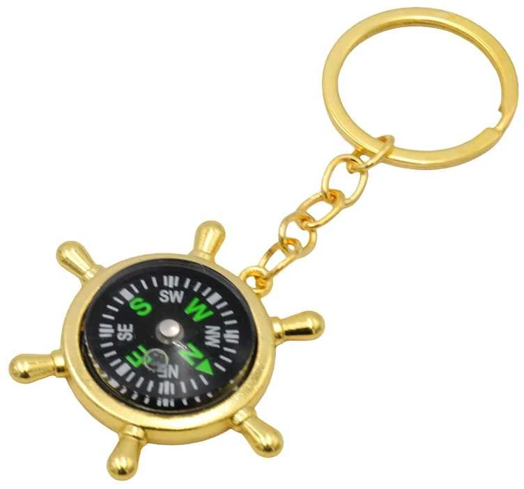 Raktų pakabukas Kompasas - Auksinė
