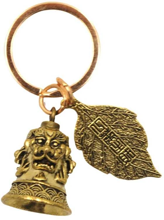 Raktų pakabukas varpelis Drakonas su lapu
