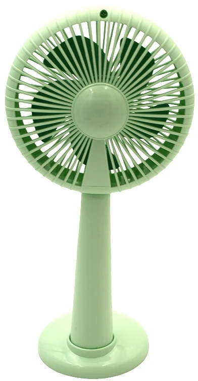 Rankinis „Mini Fan“ USB įkraunamas ventiliatorius su stovu - Žalia
