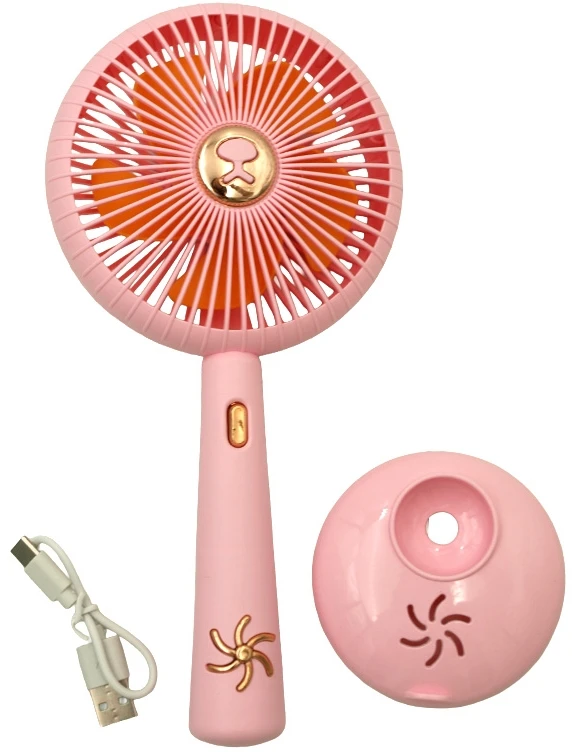 Rankinis „Mini Fan“ USB įkraunamas ventiliatorius su stovu - Žalia