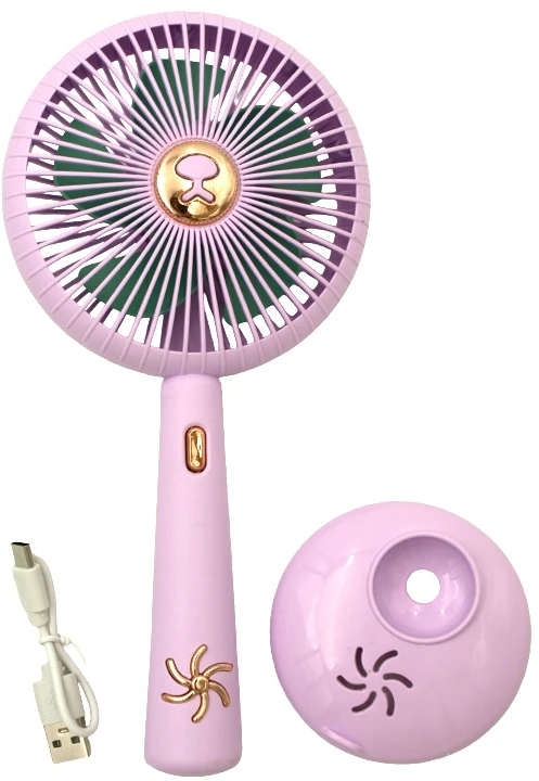 Rankinis „Mini Fan“ USB įkraunamas ventiliatorius su stovu - Žalia
