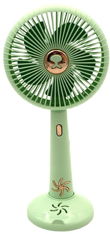 Rankinis „Mini Fan“ USB įkraunamas ventiliatorius su stovu - Žalia