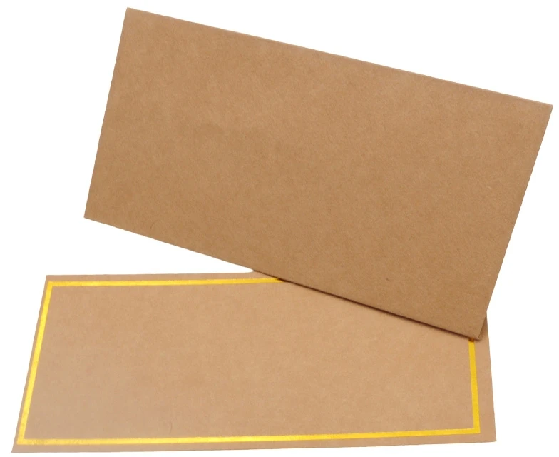 Rudas vokas su kvietimo kortele 19x9,5 cm, 190 g