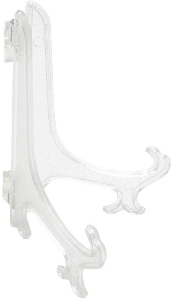 Skaidrus stovelis lėkštėms, h 18 cm