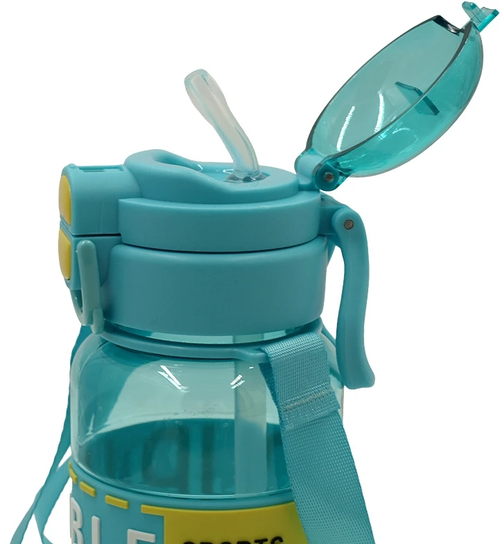Sportinė plastikinė gertuvė (2in1 sistema), 800 ml - Juoda