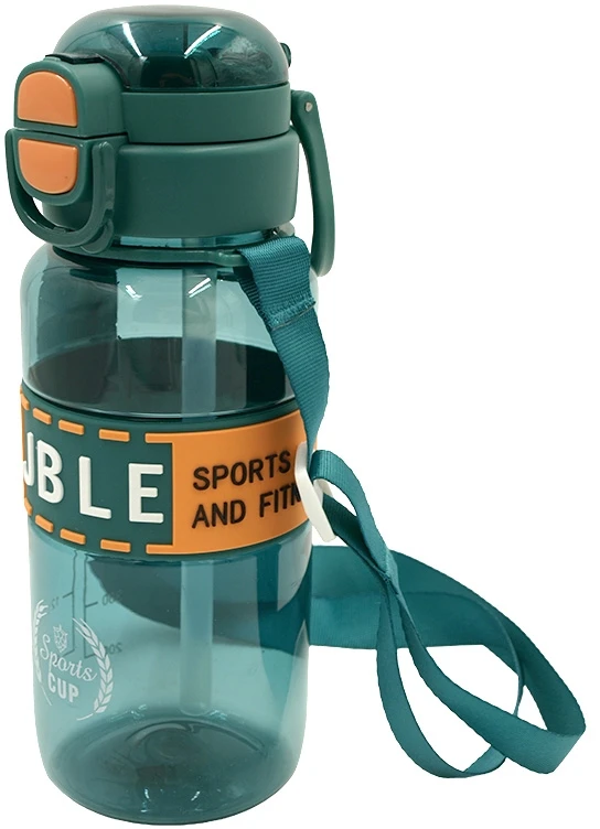 Sportinė plastikinė gertuvė (2in1 sistema), 800 ml - Juoda