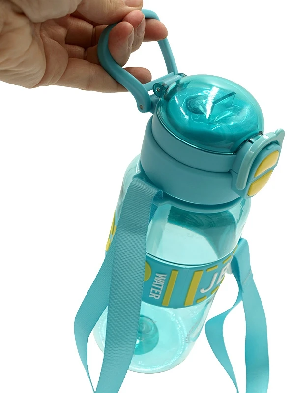 Sportinė plastikinė gertuvė (2in1 sistema), 800 ml - Juoda