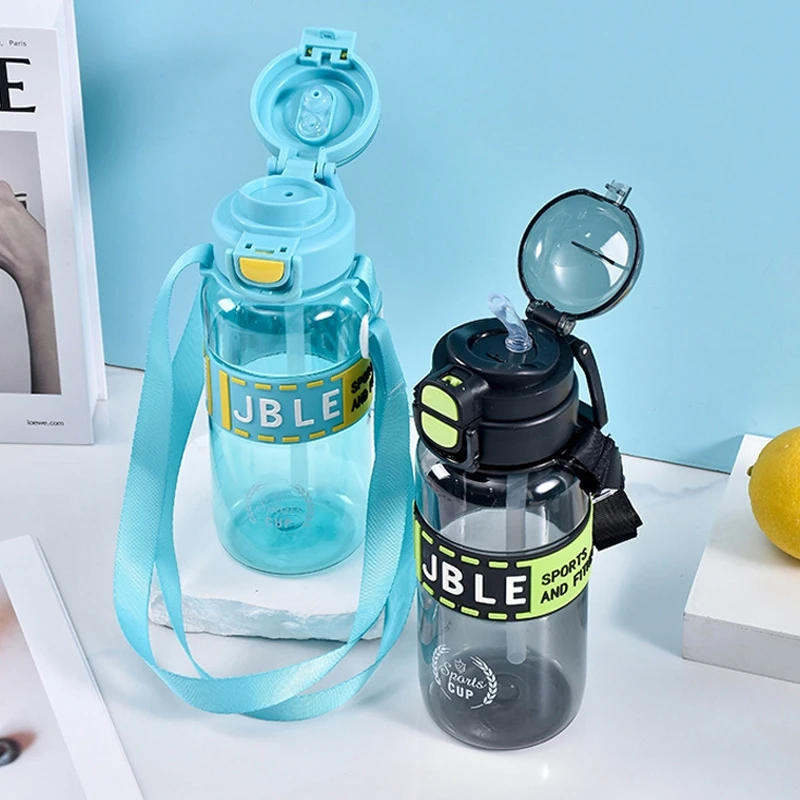 Sportinė plastikinė gertuvė (2in1 sistema), 800 ml - Juoda