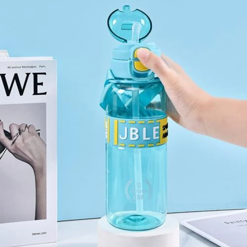 Sportinė plastikinė gertuvė (2in1 sistema), 800 ml - Juoda