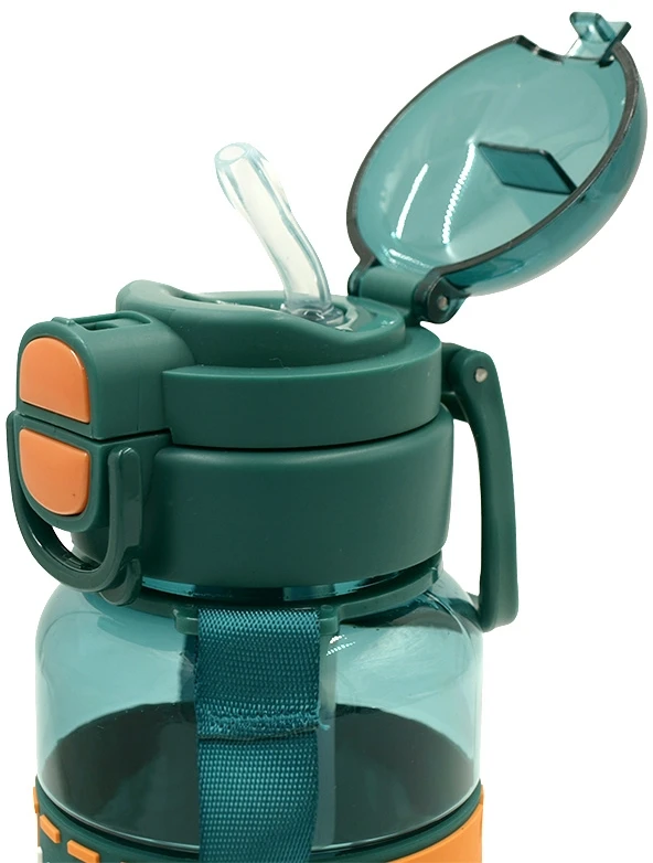 Sportinė plastikinė gertuvė (2in1 sistema), 800 ml - Juoda