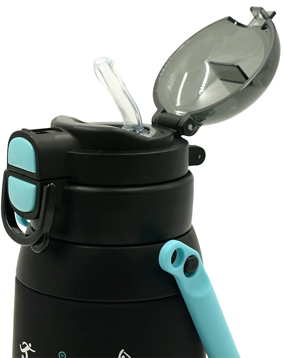 Sportinė plastikinė gertuvė (2in1 sistema), 750 ml - Rožinė