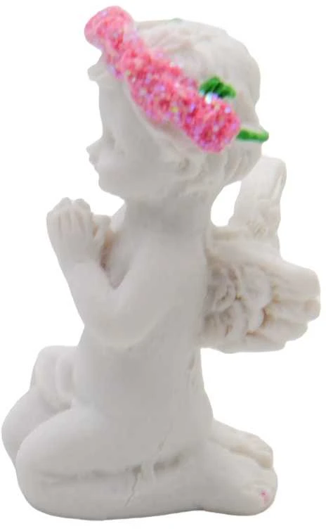Statulėlė Angelas su vainikėliu, 4 cm - 1