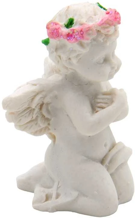 Statulėlė Angelas su vainikėliu, 4 cm - 1