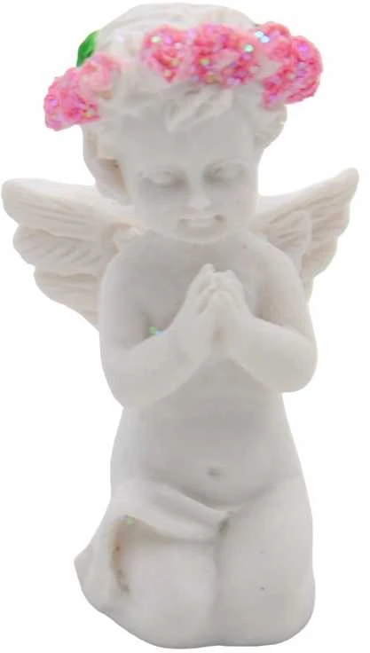 Statulėlė Angelas su vainikėliu, 4 cm - 1