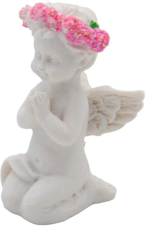 Statulėlė Angelas su vainikėliu, 4 cm - 1