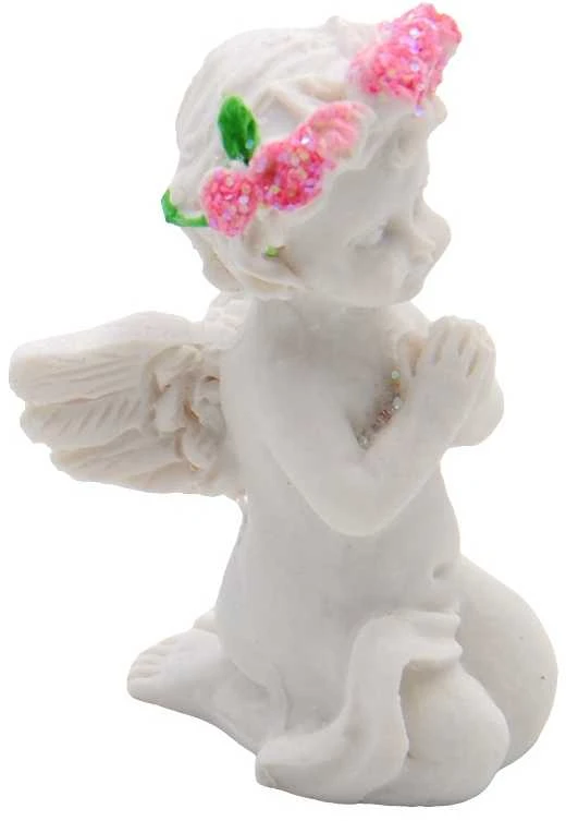 Statulėlė Angelas su vainikėliu, 4 cm - 1