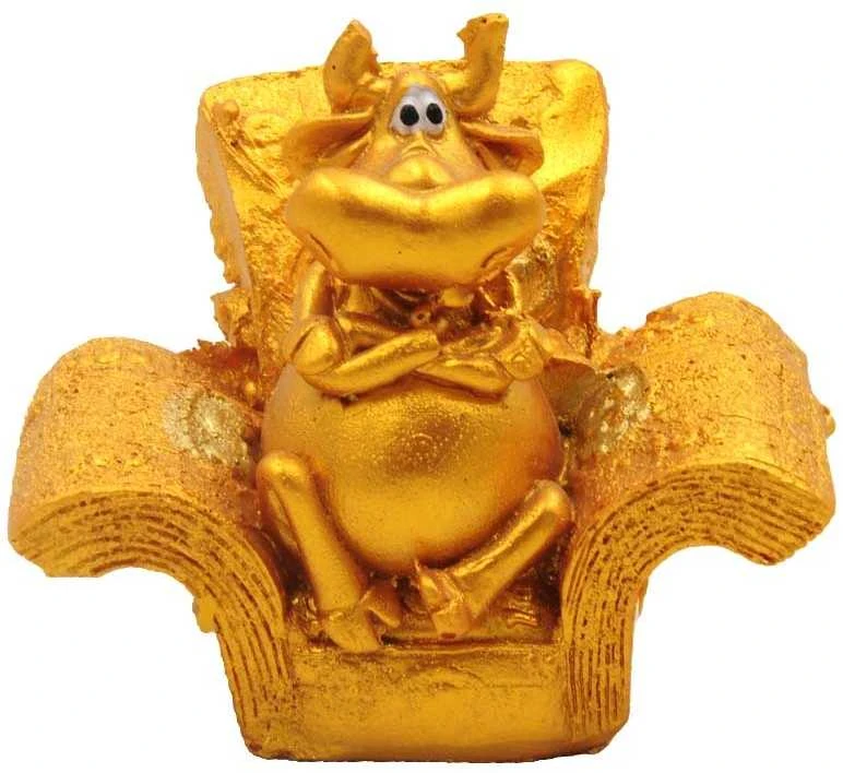 Statulėlė Jautis fotelyje, 7,5 cm - 1