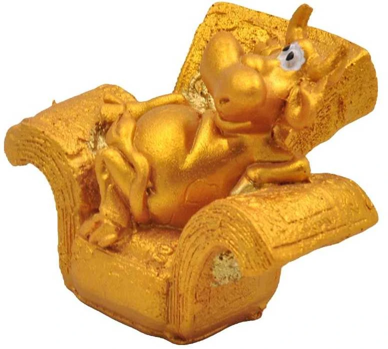 Statulėlė Jautis fotelyje, 7,5 cm - 1