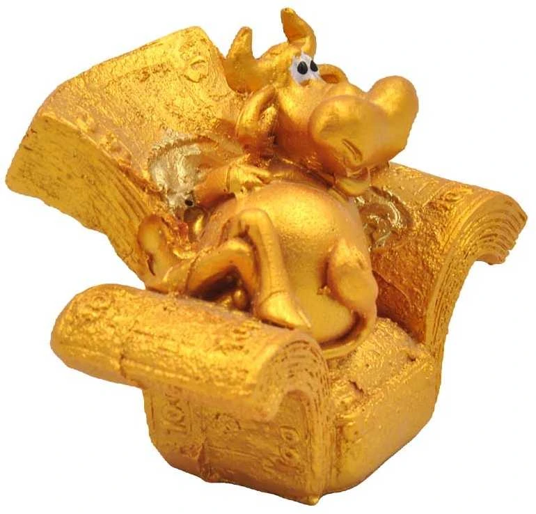Statulėlė Jautis fotelyje, 7,5 cm - 3