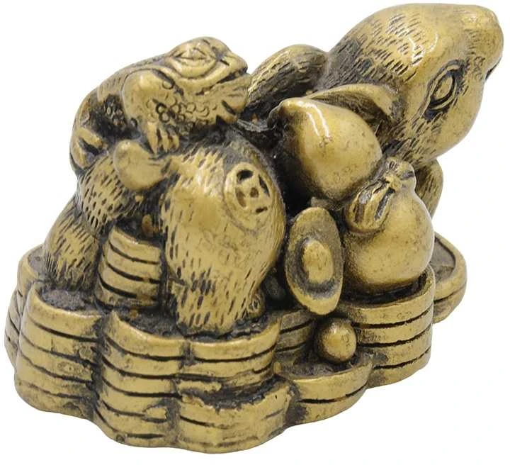 Statulėlė Kiškis su varle, 6x4x4 cm