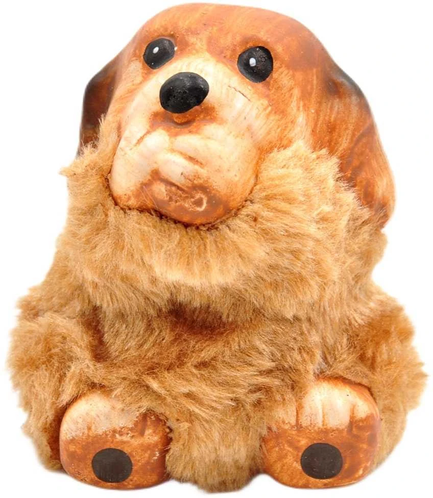Statulėlė šuns "Nekalbu, nematau, negirdžiu", 7 cm - Užsidengęs akis