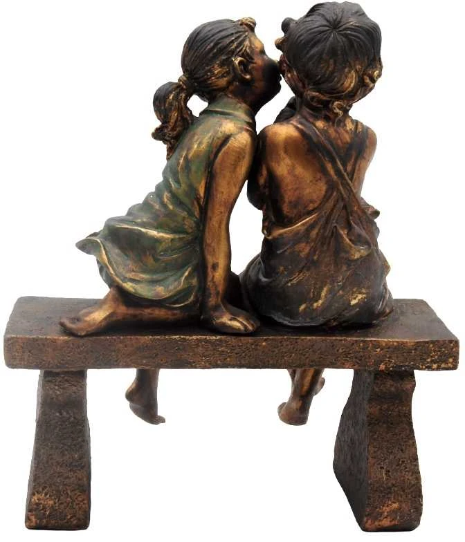 Statulėlė Vaikai ant suoliuko, 22,5x19x11,5 cm