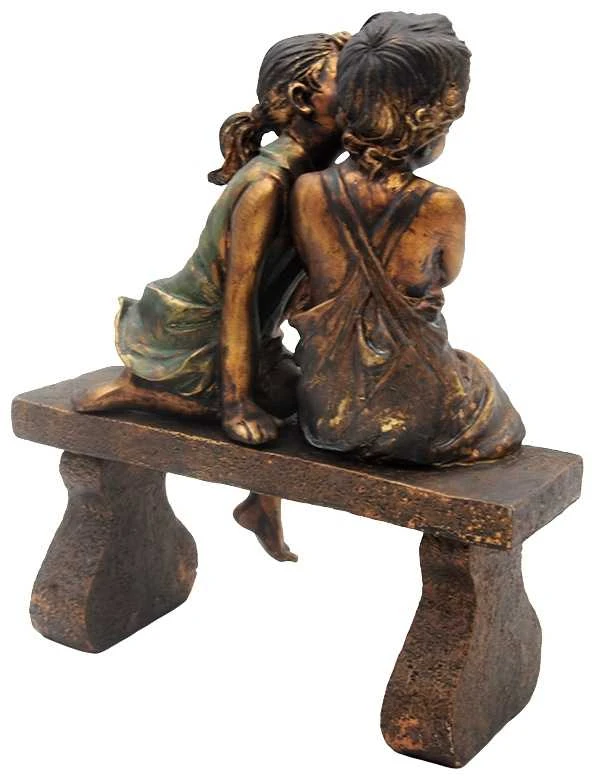 Statulėlė Vaikai ant suoliuko, 22,5x19x11,5 cm