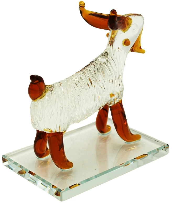 Stiklinė skulptūrėlė Ožys, 11 cm
