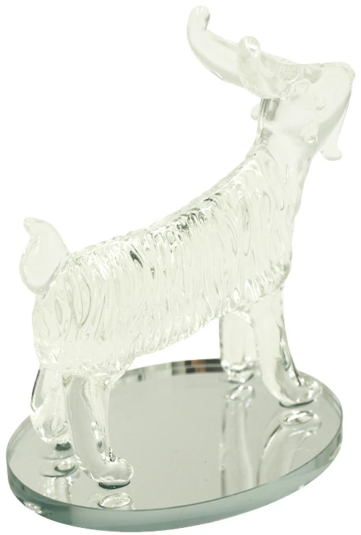 Stiklinė skulptūrėlė Ožys, 11 cm