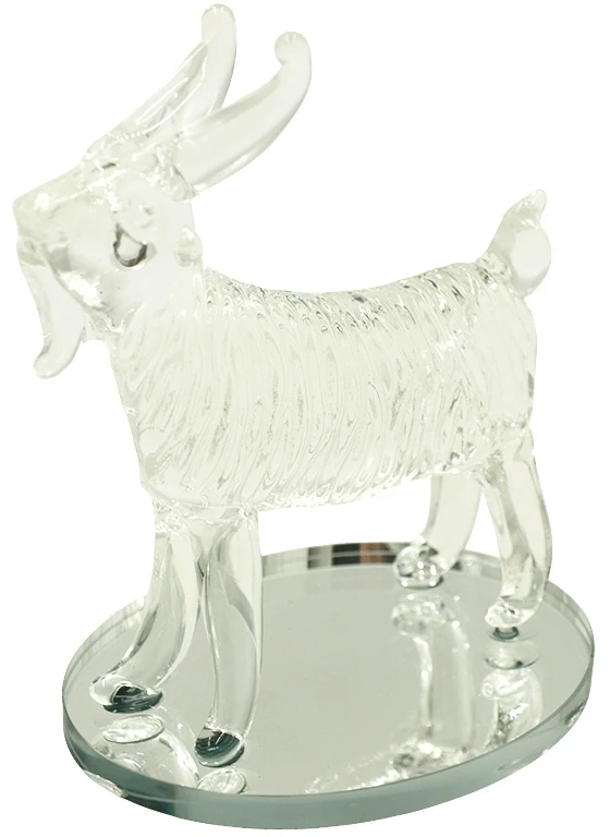 Stiklinė skulptūrėlė Ožys, 11 cm